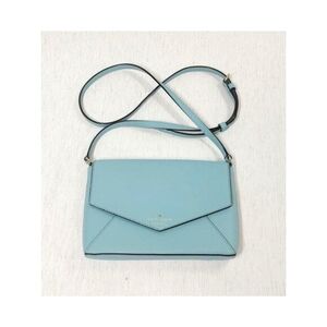 Kate Spade Monday Crossbody Bag Blue Leather Envelope